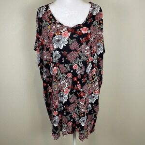 Ellos Woman's Top Size 14-16 XL‎ Floral Cottage Core Whimsical Flowy Flirty